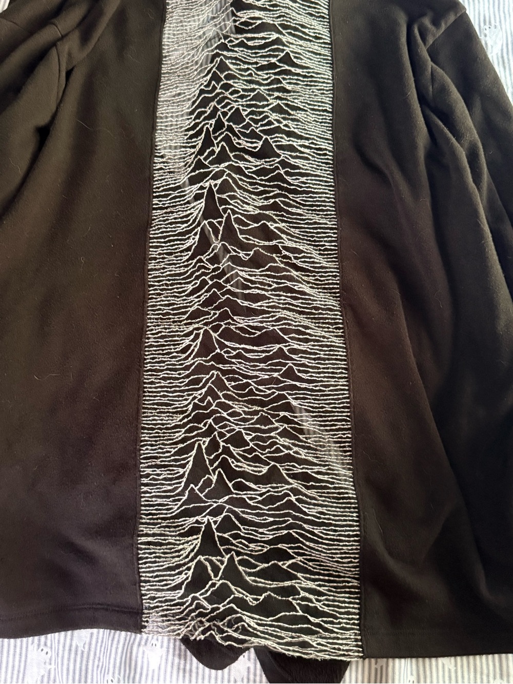 *rare* Discontinued Official Joy Division Unknown Pleasures Embroidered Cloak L - Picture 8 of 12